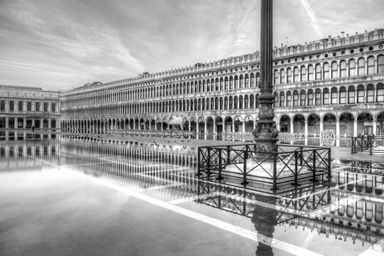 Marble Piazza Architecture Black and White