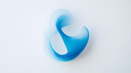 Minimalist, abstract shapes in blue and black on a white background
