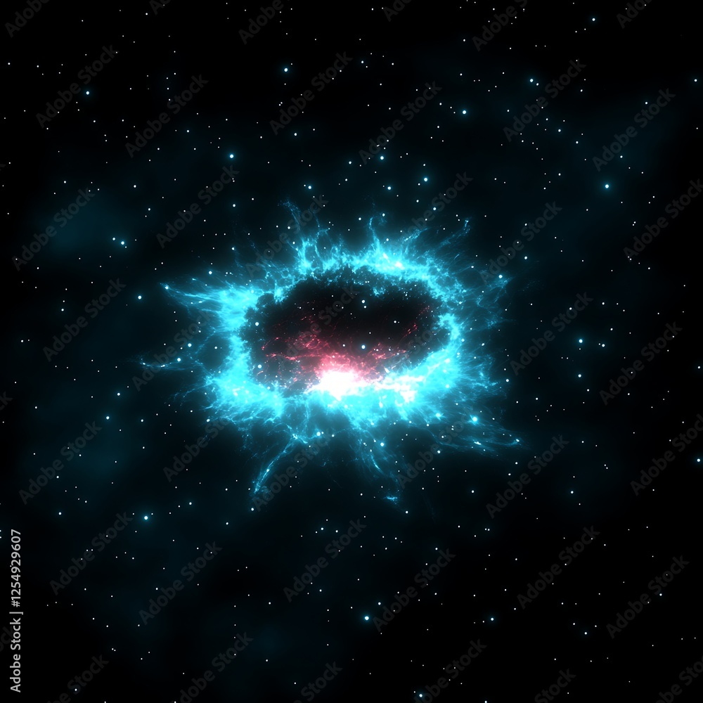 Poster cosmic nebula swirls of energy and light abstract celestial scene outer space exploration render