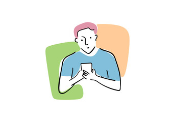 a person using a smartphone, engaged in gaming and social media.