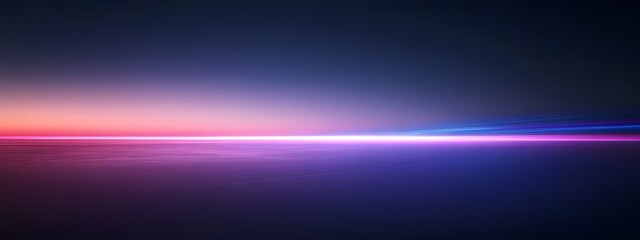 A simple, dark blue background with neon purple and light cyan lines that form waves
