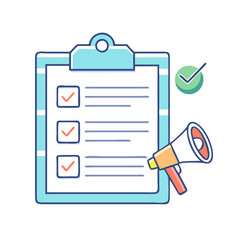 campaign checklist icon, campaign checklist vector illustration-simple illustration of campaign checklist, perfect for campaign checklist logos and icons