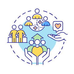 community impact icon, community impact vector illustration-simple illustration of community impact, perfect for community impact logos and icons