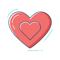 heart icon, heart vector illustration-simple illustration of heart, perfect for heart logos and icons