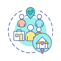 local community icon, local community vector illustration-simple illustration of local community, perfect for local community logos and icons