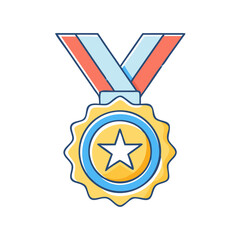 medal icon, medal vector illustration-simple illustration of medal, perfect for medal logos and icons