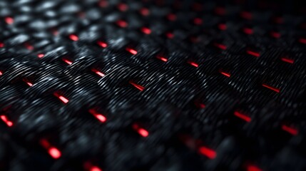  A close-up of the woven carbon fiber fabric
