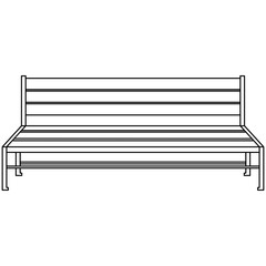 outline style Wooden Chair in garden