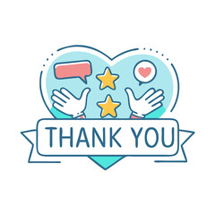 thank you icon, thank you vector illustration-simple illustration of thank you, perfect for thank you logos and icons