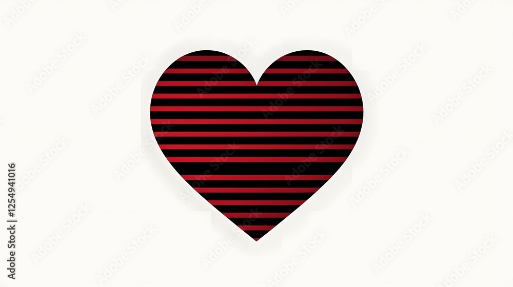 Poster minimalist and elegant heart icon design with thin refined lines in a simple modern and clean graphi