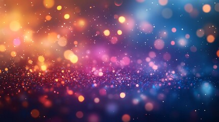 A vibrant and colorful bokeh background filled with warm and cool tones of light, creating a dreamy atmosphere.