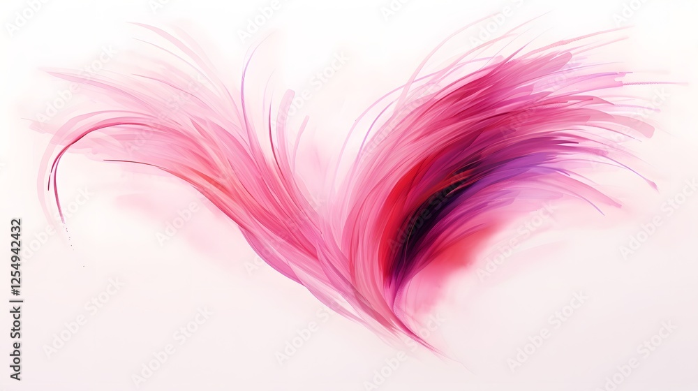 Poster elegant minimalist heart shape with delicate soft brushstroke effect abstract conceptual art design