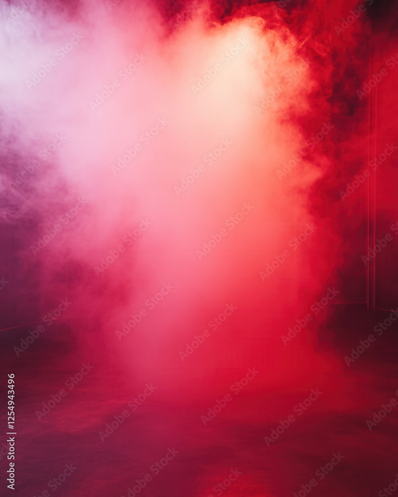 Poster ethereal red cloud abstract background with a dreamy and mysterious atmosphere for creative projects