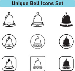Notification bell icon. Incoming inbox message. Ringing bells. Alarm symbol and smartphone application alert. Social media element - stock vector.