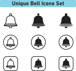 Notification bell icon. Incoming inbox message. Ringing bells. Alarm symbol and smartphone application alert. Social media element - stock vector.