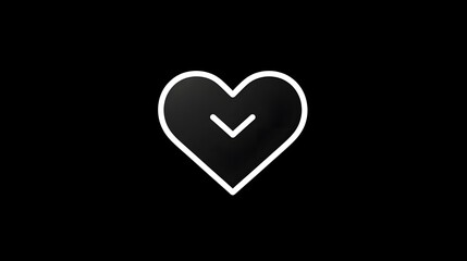 Elegant and Minimalist Love Letter Icon Design with a Cute Heart Stamp Motif  Ideal for Valentine s Day Anniversary and Romantic Greeting Card Templates