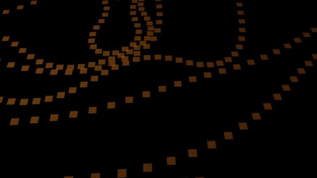 Random Numbers constantly changing and flowing along animated lines
