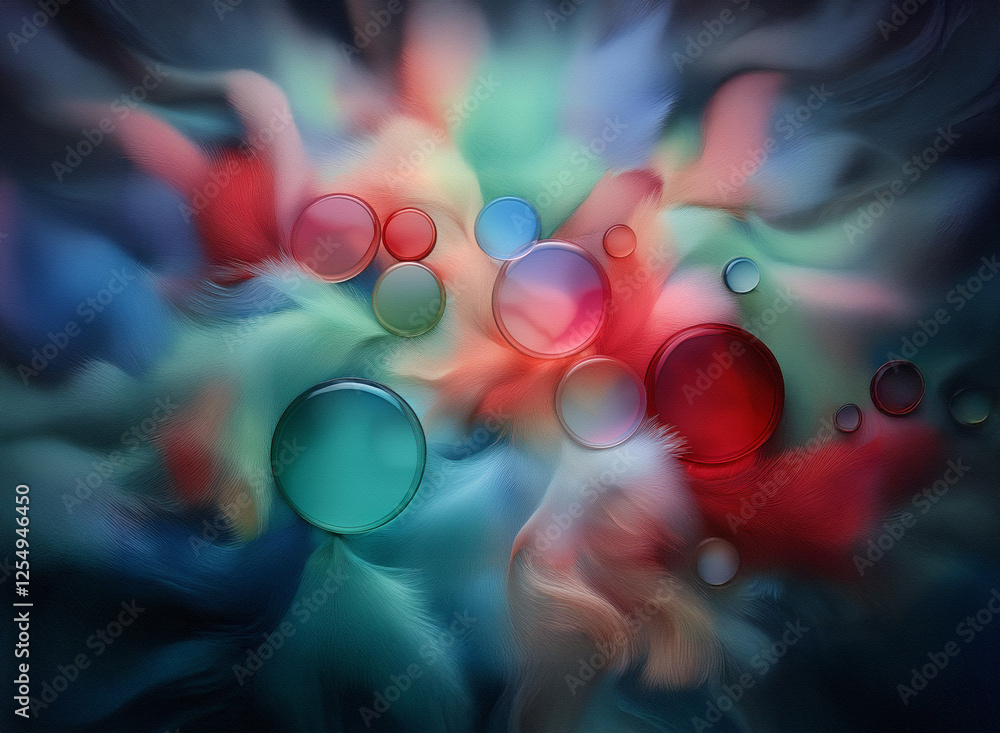 Poster abstract background with vibrant, flowing colors and smooth shapes. a dynamic blend of hues creates 