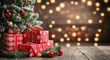 christmas tree with gifts