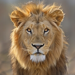 Obraz premium the lion leader of a safari