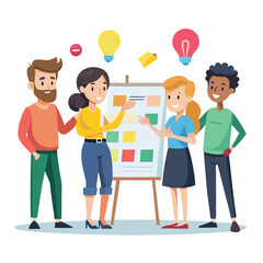 business workshop concept vector cartoon illustration on  a white background