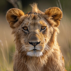 Obraz premium the lion leader of a safari