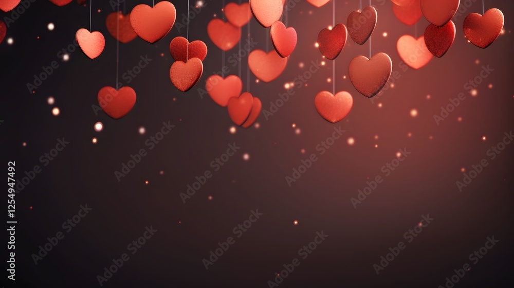 Aufkleber captivating abstract image featuring a serene and calming background with delicate floating hearts a