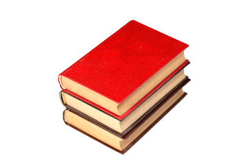 Old books isolated on white background