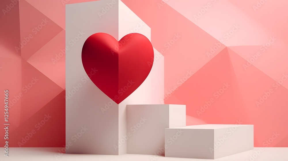 Poster minimalist and elegant typographic design with a heart accent for valentine s day this simple yet st
