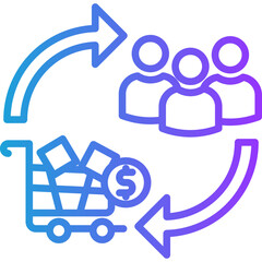 Responsible Consumption line gradient icon