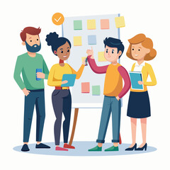 business workshop concept vector cartoon illustration on  a white background