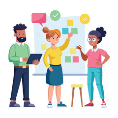 business workshop concept vector cartoon illustration on  a white background