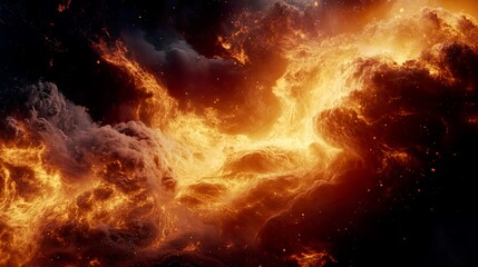 Fototapeta premium Abstract dark fire on black background.