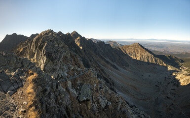 Fototapeta premium High mountain hiking trail in the High Tatras, Orla Perć. 
