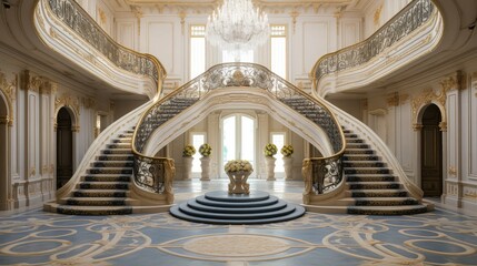 Fototapeta premium luxurious entryway in house