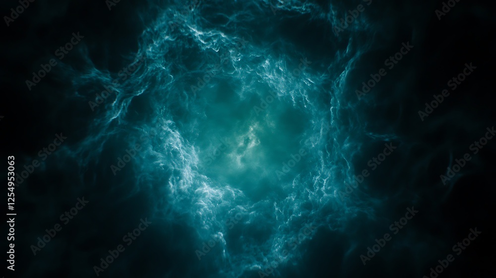 Poster enchanting celestial vortex of cosmic clouds in deep space for backgrounds and sci fi graphics