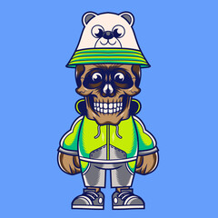 Mascot character design cartoon polar bear