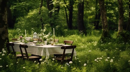 Fototapeta premium wooden table nature