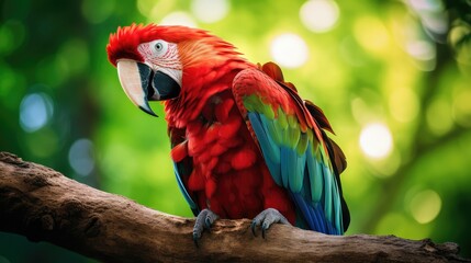 parrot red green