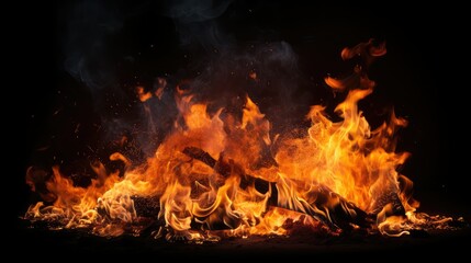 Obraz premium inferno fire on black