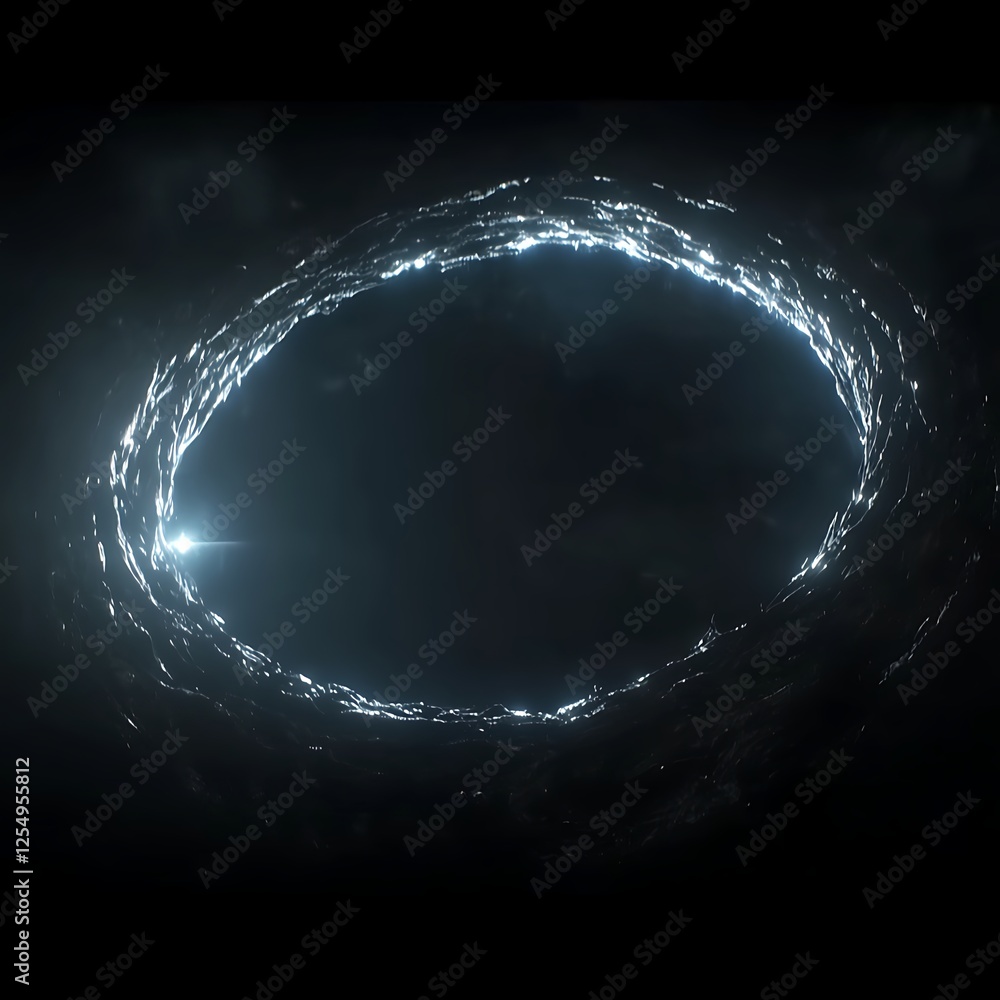 Poster enigmatic celestial vortex an abstract portal into deep space and the unknown cosmic realm explorati