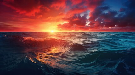 Fototapeta premium serene blue red background