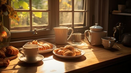 wooden coffee in kitchen