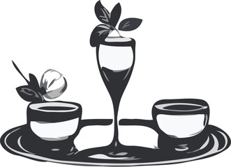 Glasses silhouette vector art