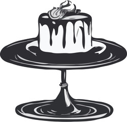 silhouette of Birthday cake