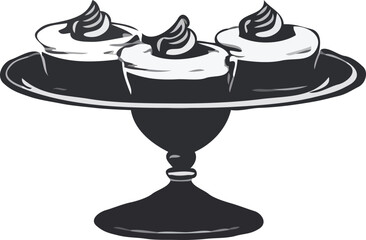 silhouette of Birthday cake