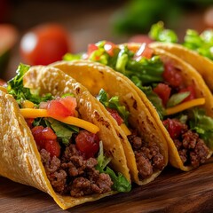 Delicious ground beef tacos, close-up (2)