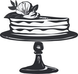 silhouette of Birthday cake