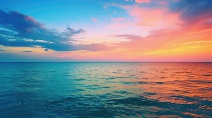 Obraz premium sky blue green gradient