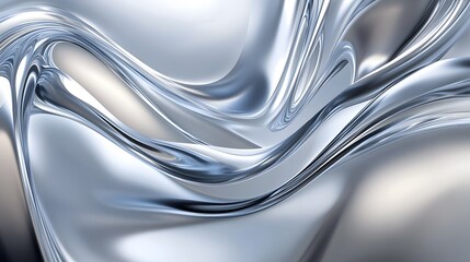 Metallic liquid abstract flowing surface with light and shadows